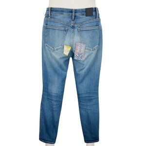 Raleigh Denim Jeans Womens Size 25 Haywood Skinny Handcrafted Stretch Patches